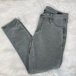 Jag‎ Jeans Mera Skinny Ankle Low Rise Smokey Grey Gray Corduroy Fabric Size 6